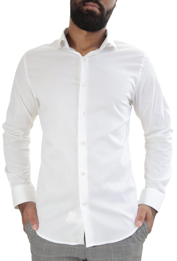 Camisa Super Slim Básica 97% Algodão 3% Elastano